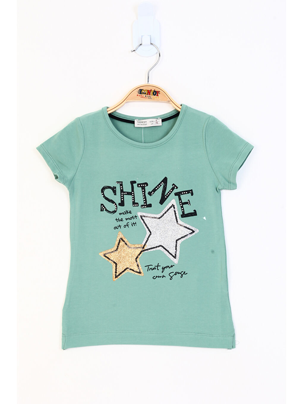 Gri Kız Çocuk Baskılı Tişört