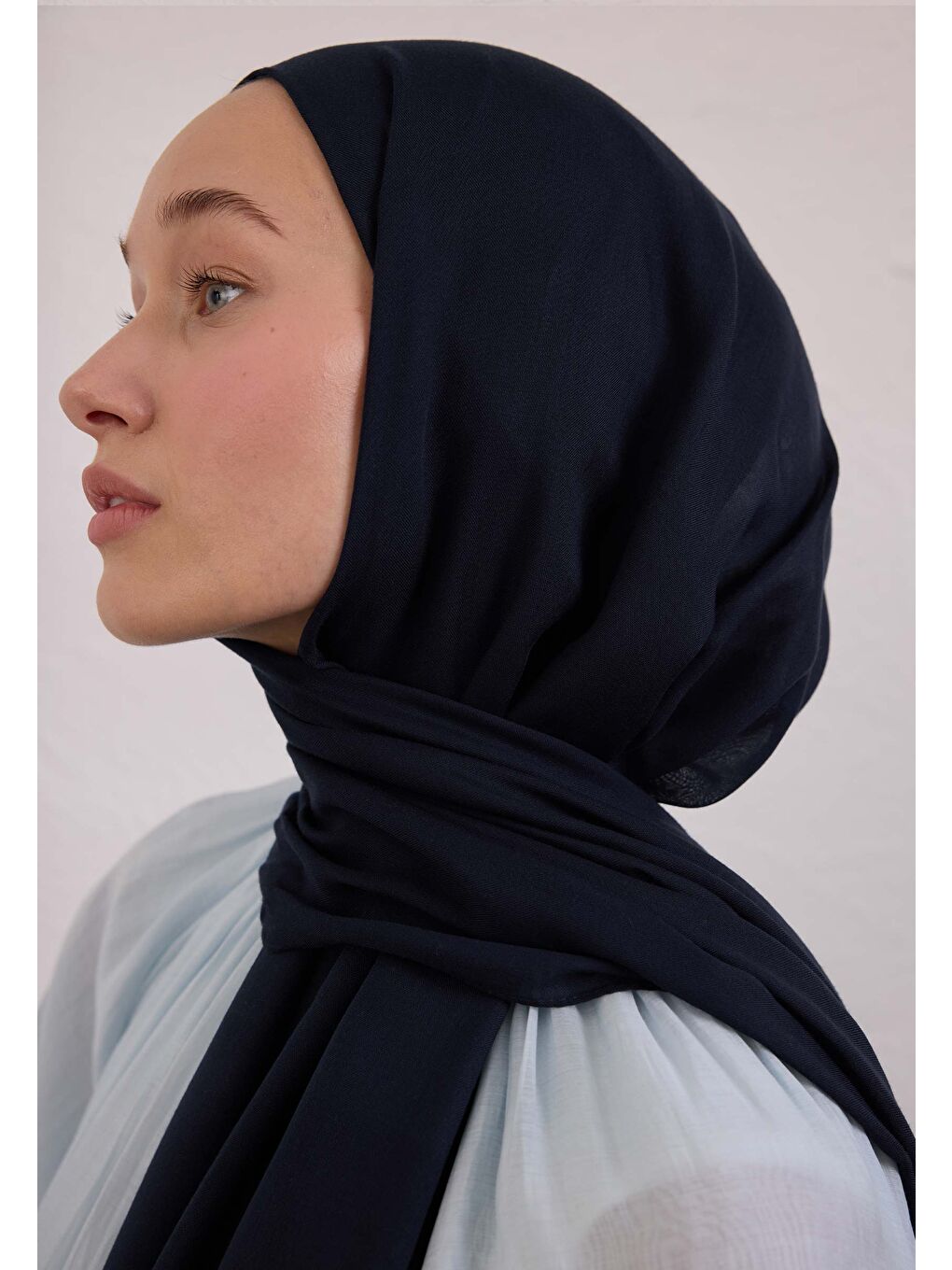 Mavi SOFT VİSKON ŞAL LACİVERT-1