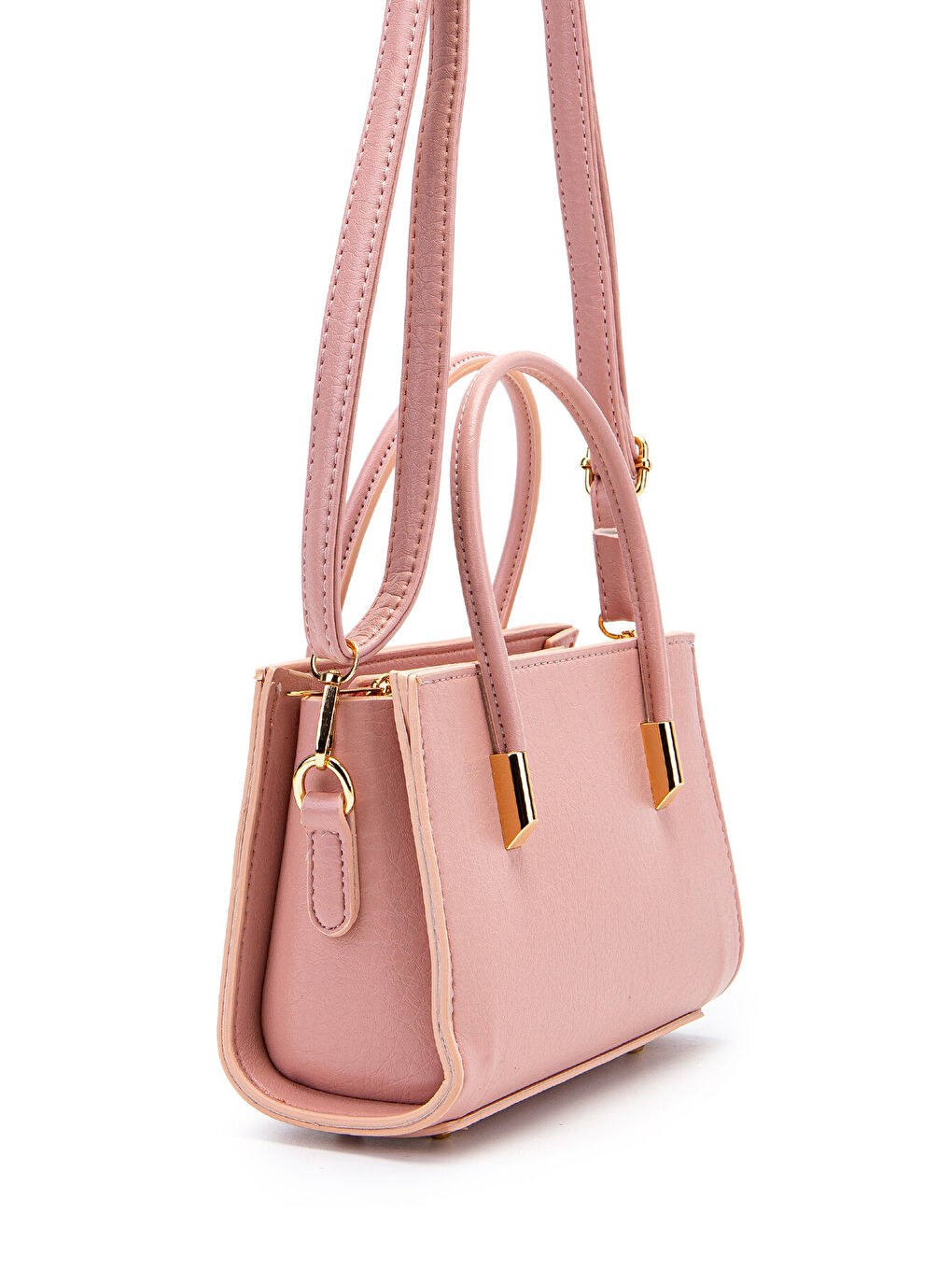 Pembe Gold Detay Sabit Askılı Kadın Çapraz Çanta Siena Pudra-3