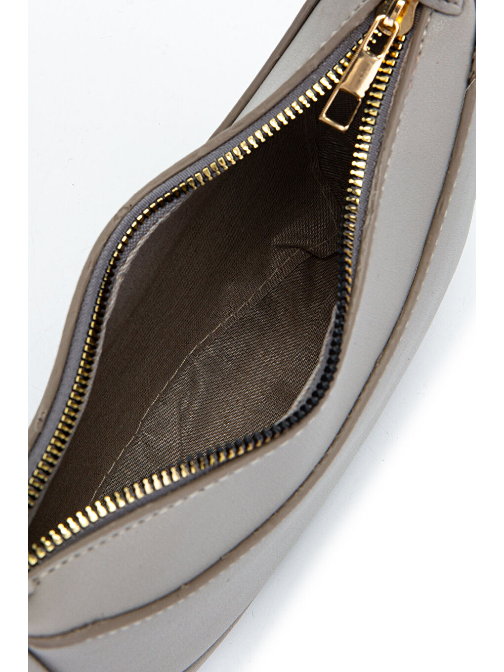 Mini Yarım Ay Tasarım Alisa Kadın El Ve Çapraz Çanta Gri-3