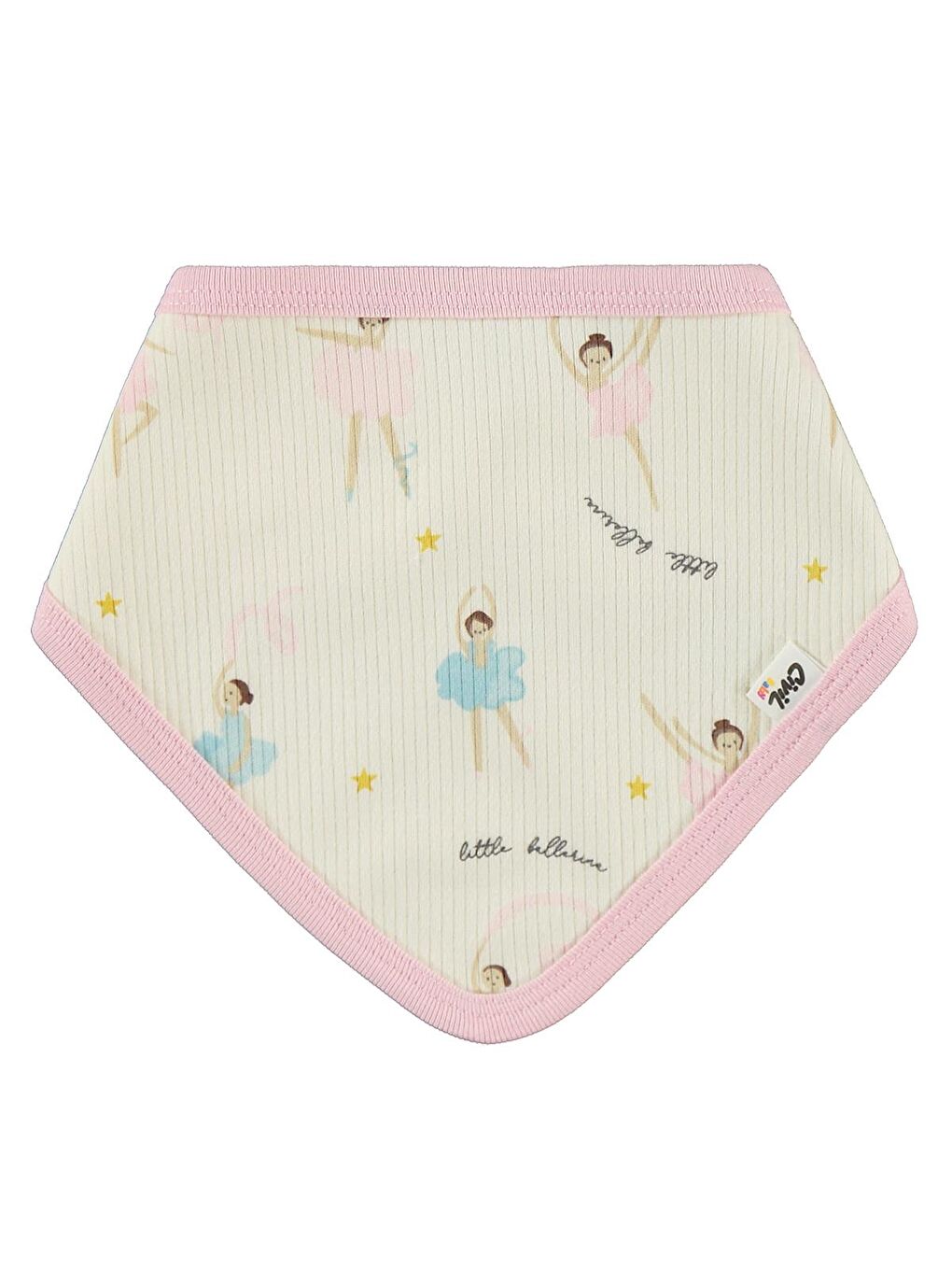 Baby Balerin Empirme Baskılı Mama Önlüğü - Ekru Standart-2