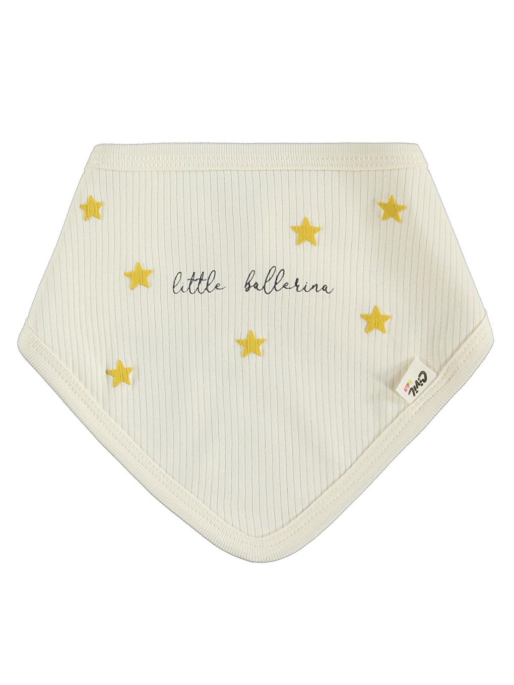 Baby Balerin Empirme Baskılı Mama Önlüğü - Ekru Standart-4