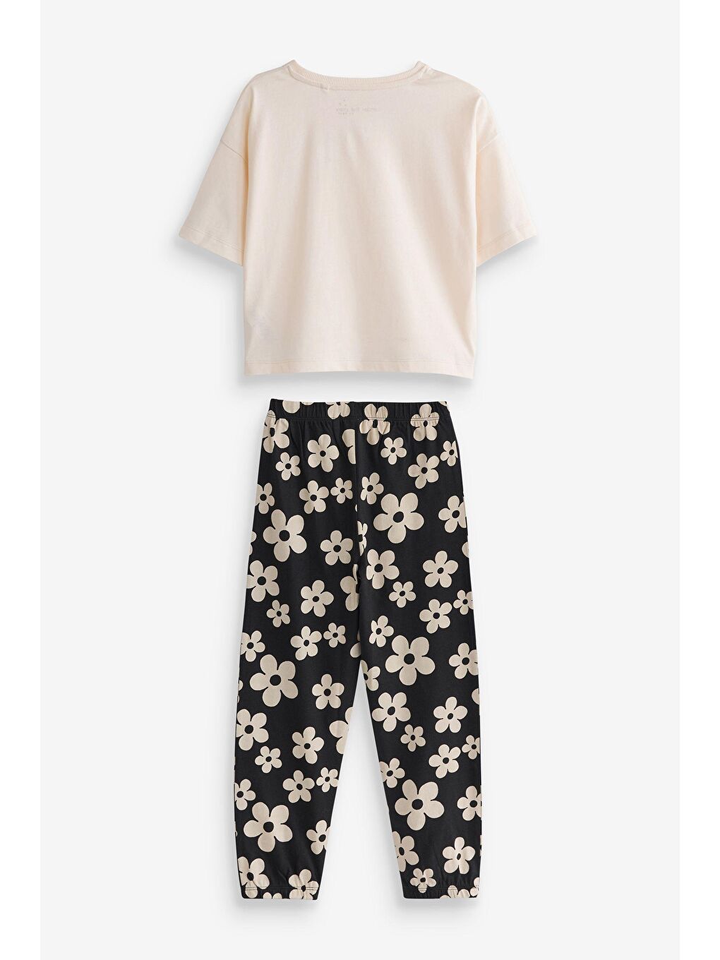 Karışık Kız Çocuk Oversize Tişört Ve Desenli Tayt Takımı – Çift Kombin Seti-2