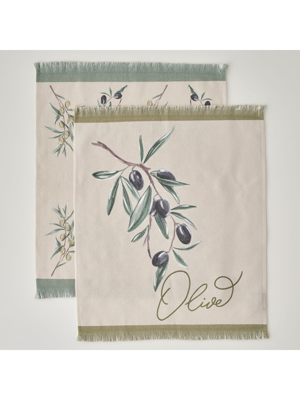 Olive Pamuklu 2'li Kurulama Bezi Bej (40x50 cm)