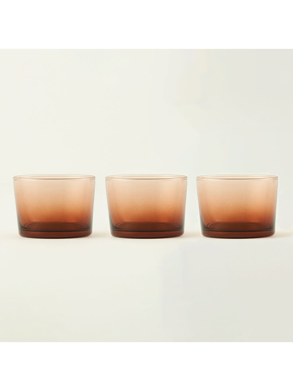 Turuncu Colored 3'lü Kase Seti Amber (220 cc)