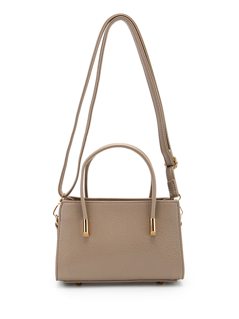 Bej Gold Detay Sabit Askılı Kadın Çapraz Çanta Siena Vizon-3