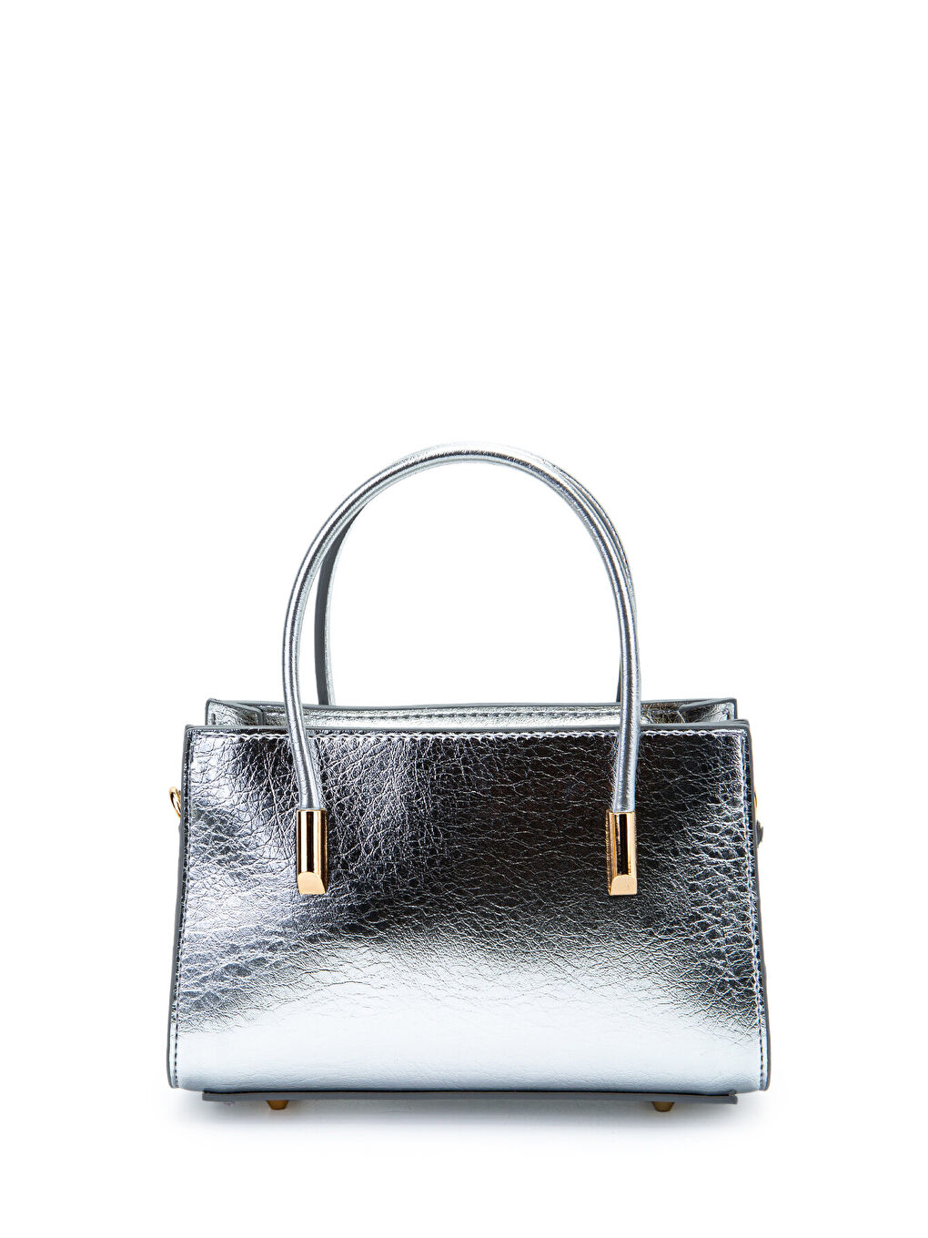 Gri Gold Detay Sabit Askılı Kadın Çapraz Çanta Siena Gümüş