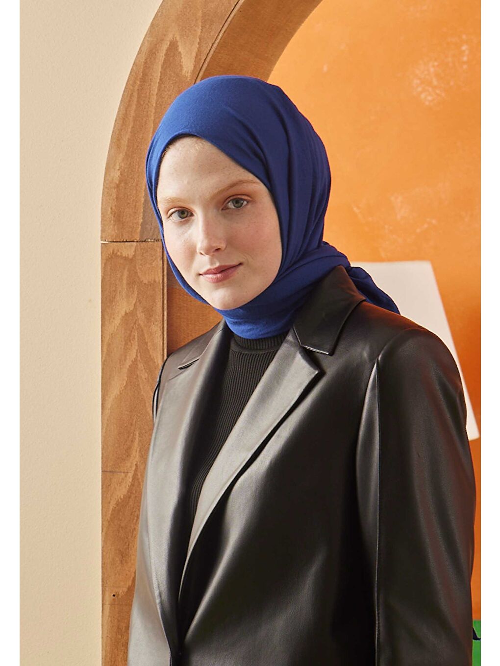 Pamuk Crash Şal Koyu Mavi