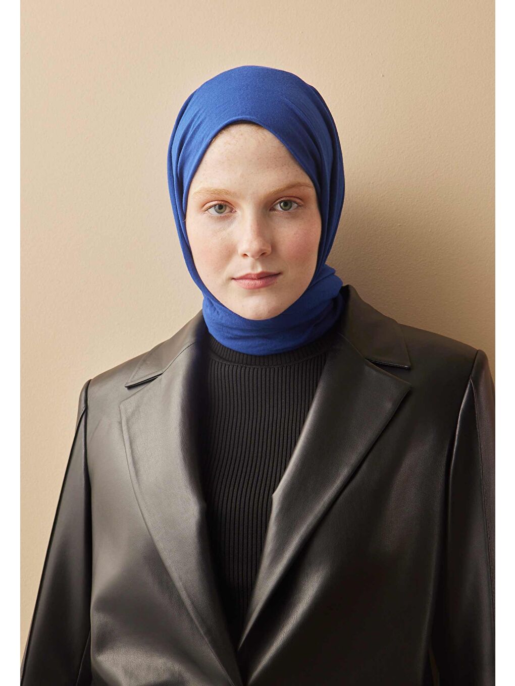 Pamuk Crash Şal Koyu Mavi-1