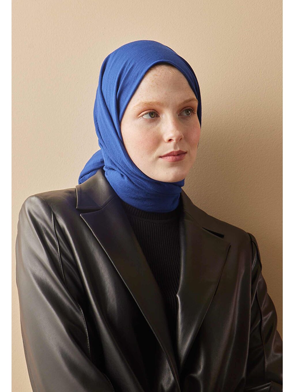 Pamuk Crash Şal Koyu Mavi-2