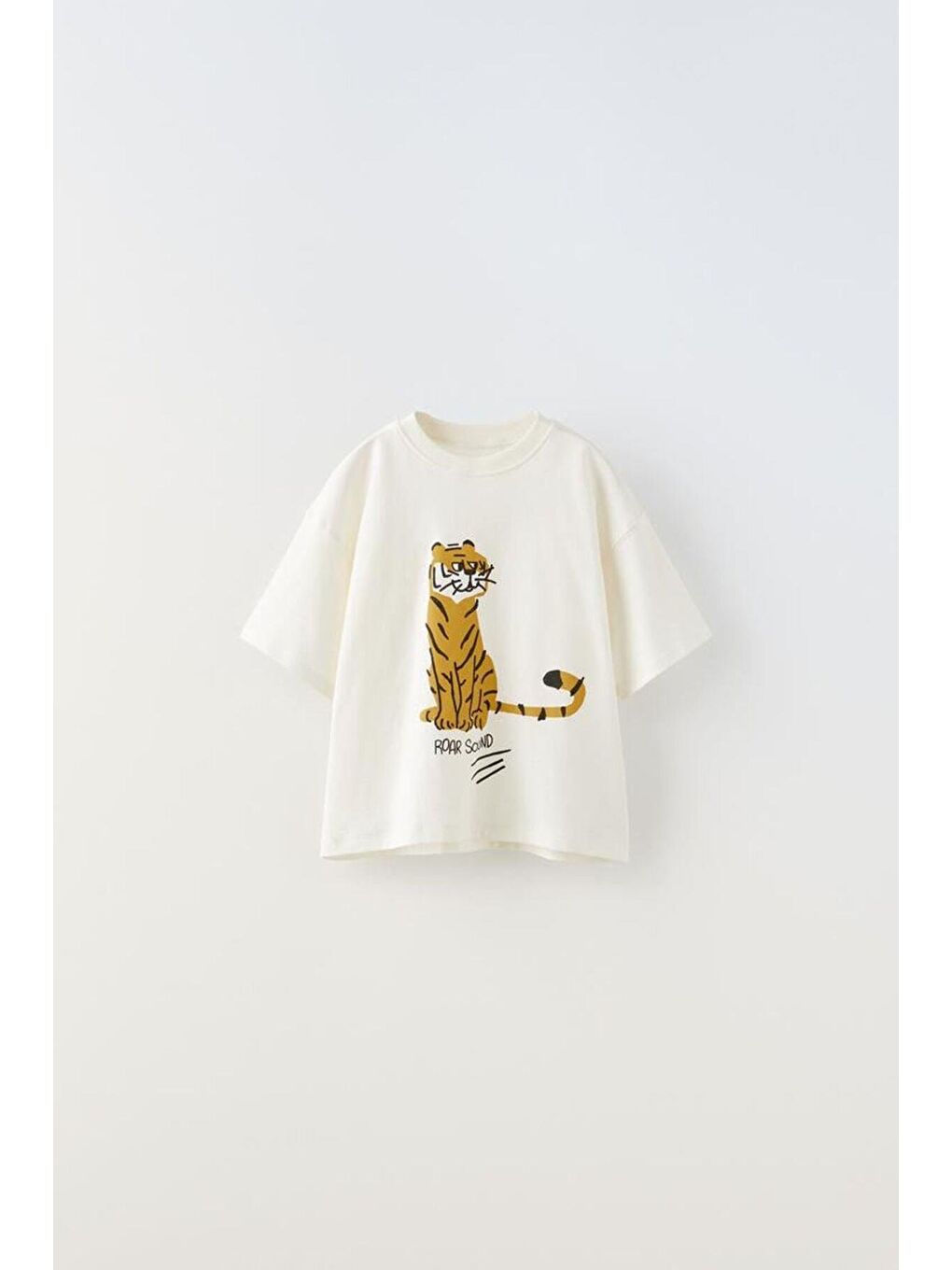 Karışık Erkek Çocuk Aslan Desenli Beyaz Pamuklu T-Shirt Çizgili Eşofman Alt-Üst Takım-5