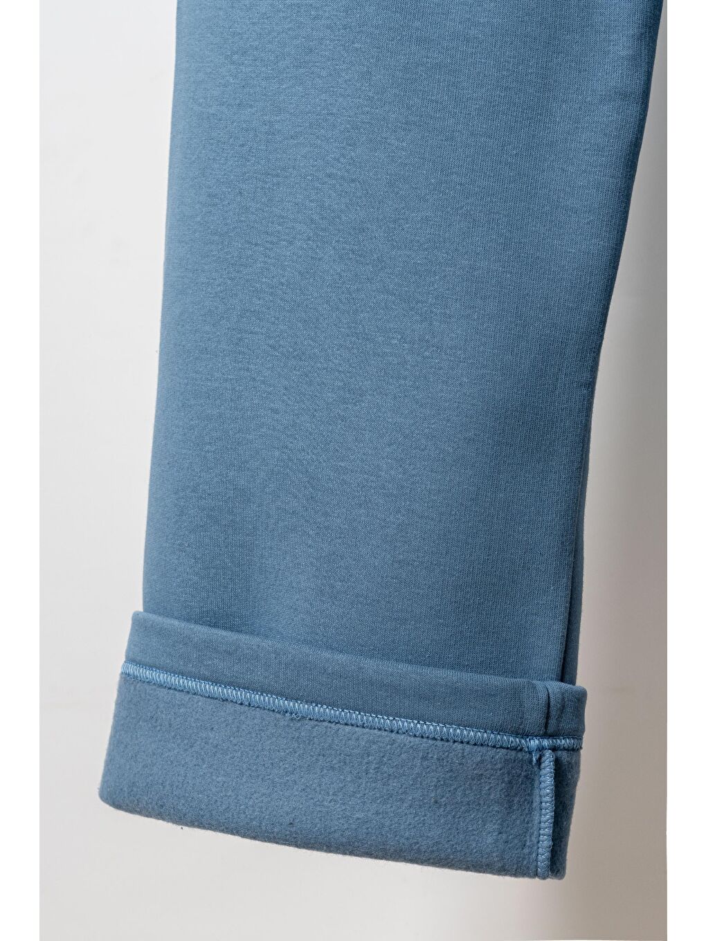 Mavi 3 İp Çiçek Nakışlı Kız Çocuk Eşofman Altı-3