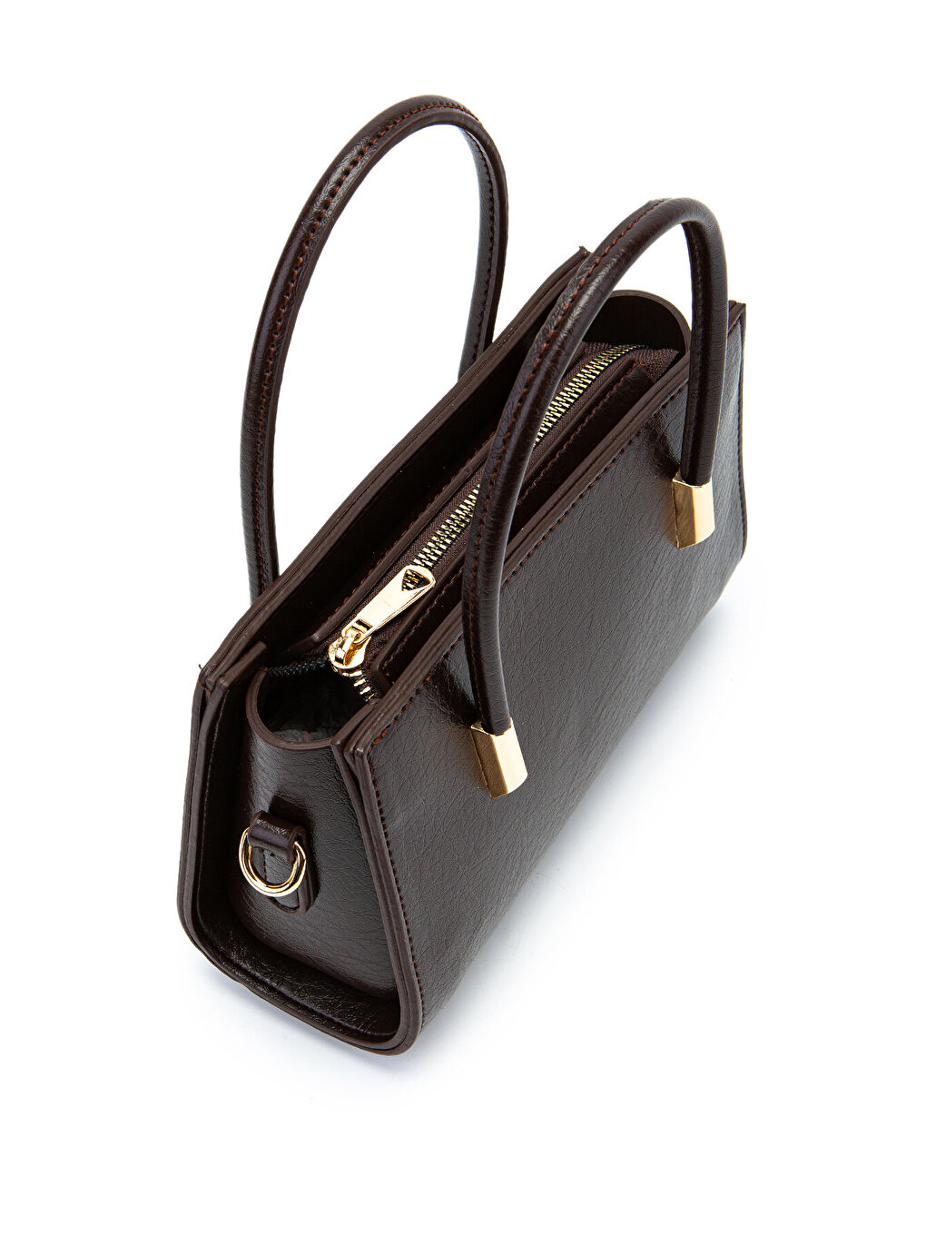 Gold Detay Sabit Askılı Kadın Çapraz Çanta Siena Kahverengi-1