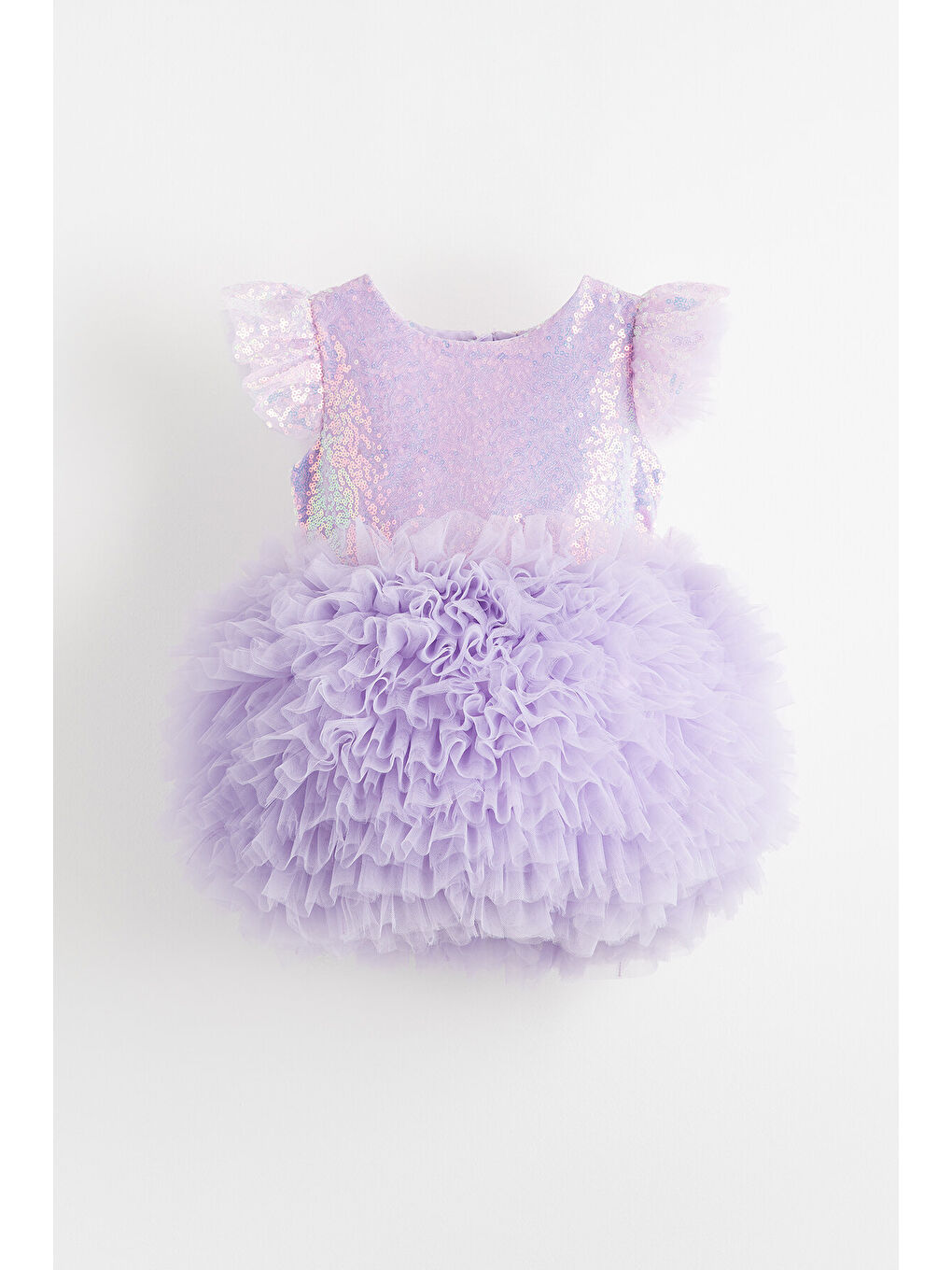 Lila Luna Summer Kabarık Tüllü Tütülü Payetli Kız Çocuk Elbise