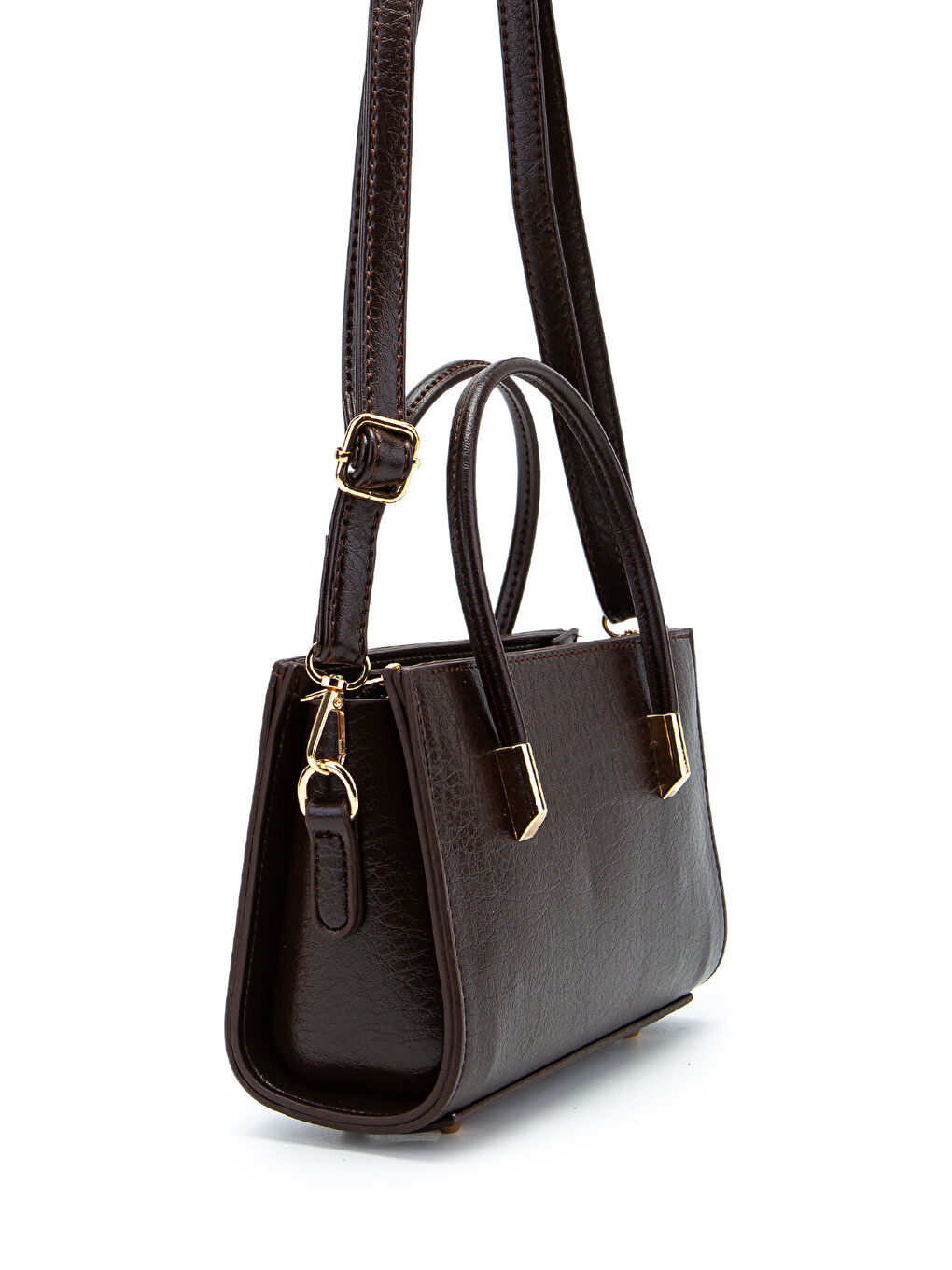 Gold Detay Sabit Askılı Kadın Çapraz Çanta Siena Kahverengi-3