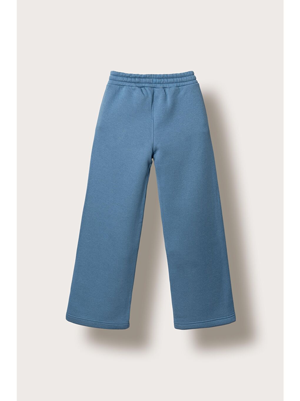 Mavi 3 İp Çiçek Nakışlı Kız Çocuk Eşofman Altı-5