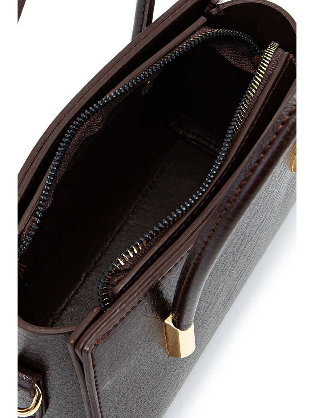 Gold Detay Sabit Askılı Kadın Çapraz Çanta Siena Kahverengi-4