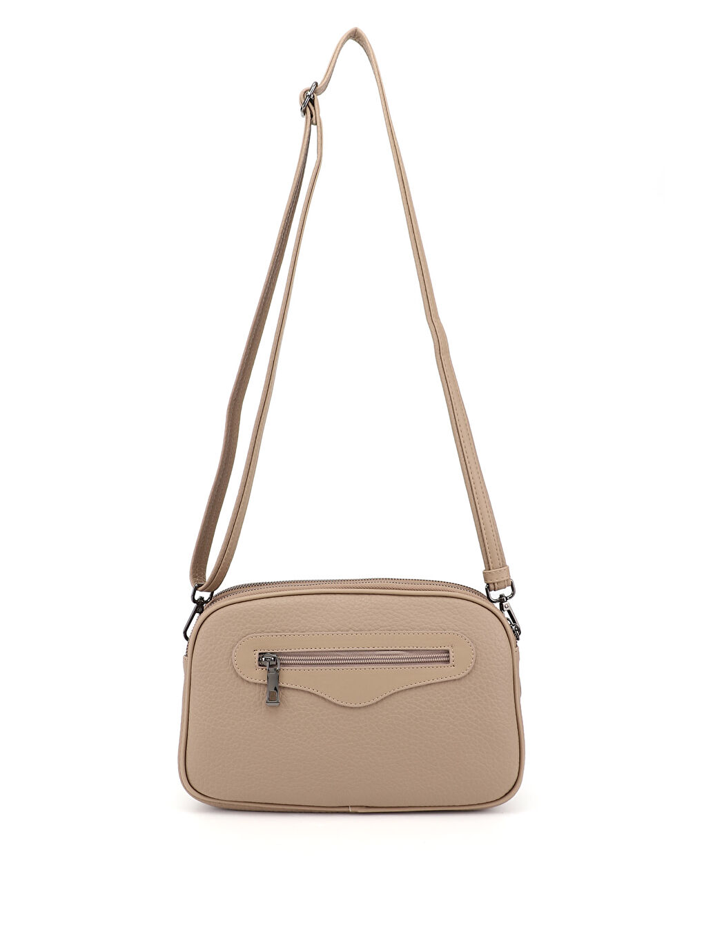 Bej Kadın BEJ-VİZON Uzun Askılı Omuz Çantası-3