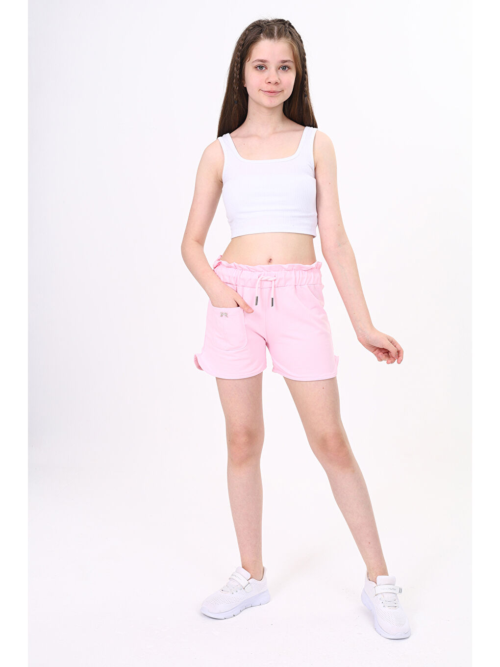 Pembe Kız Çocuk Şort-4