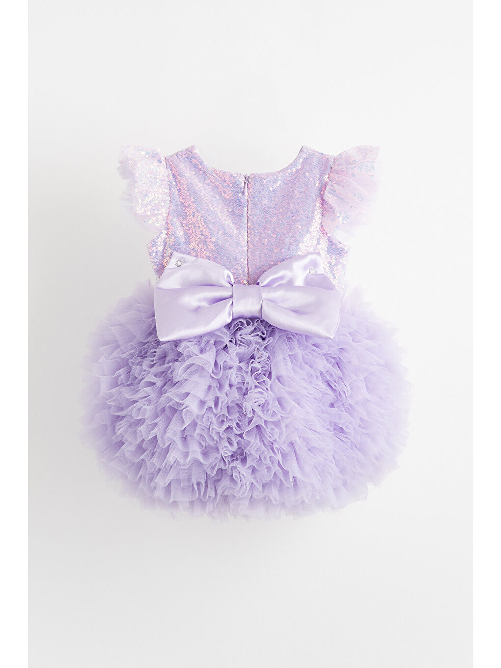 Lila Luna Summer Kabarık Tüllü Tütülü Payetli Kız Çocuk Elbise-1