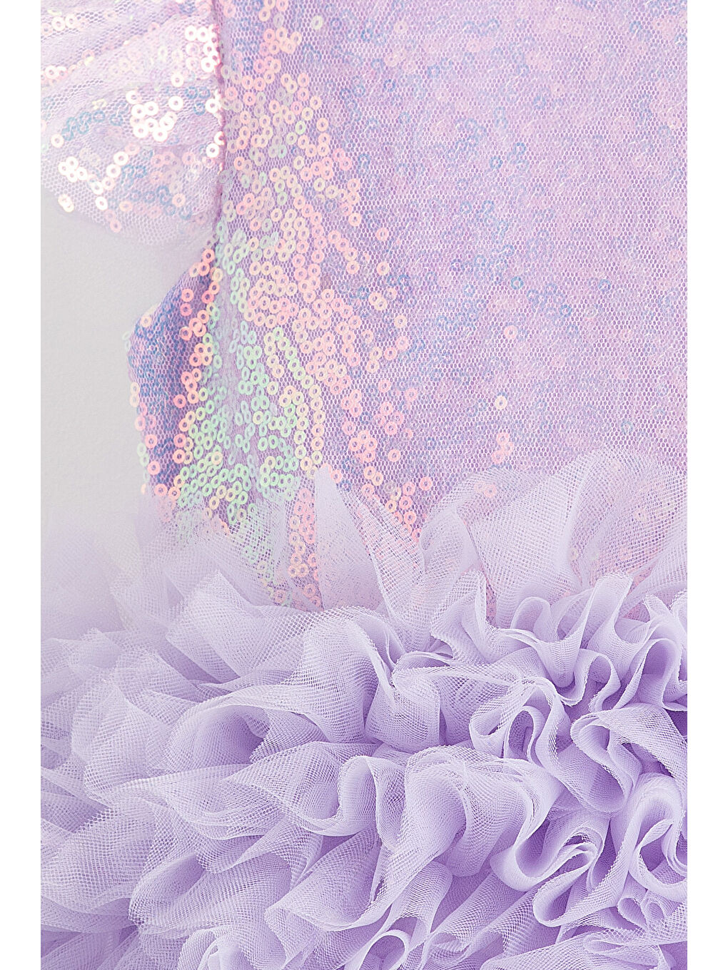 Lila Luna Summer Kabarık Tüllü Tütülü Payetli Kız Çocuk Elbise-2