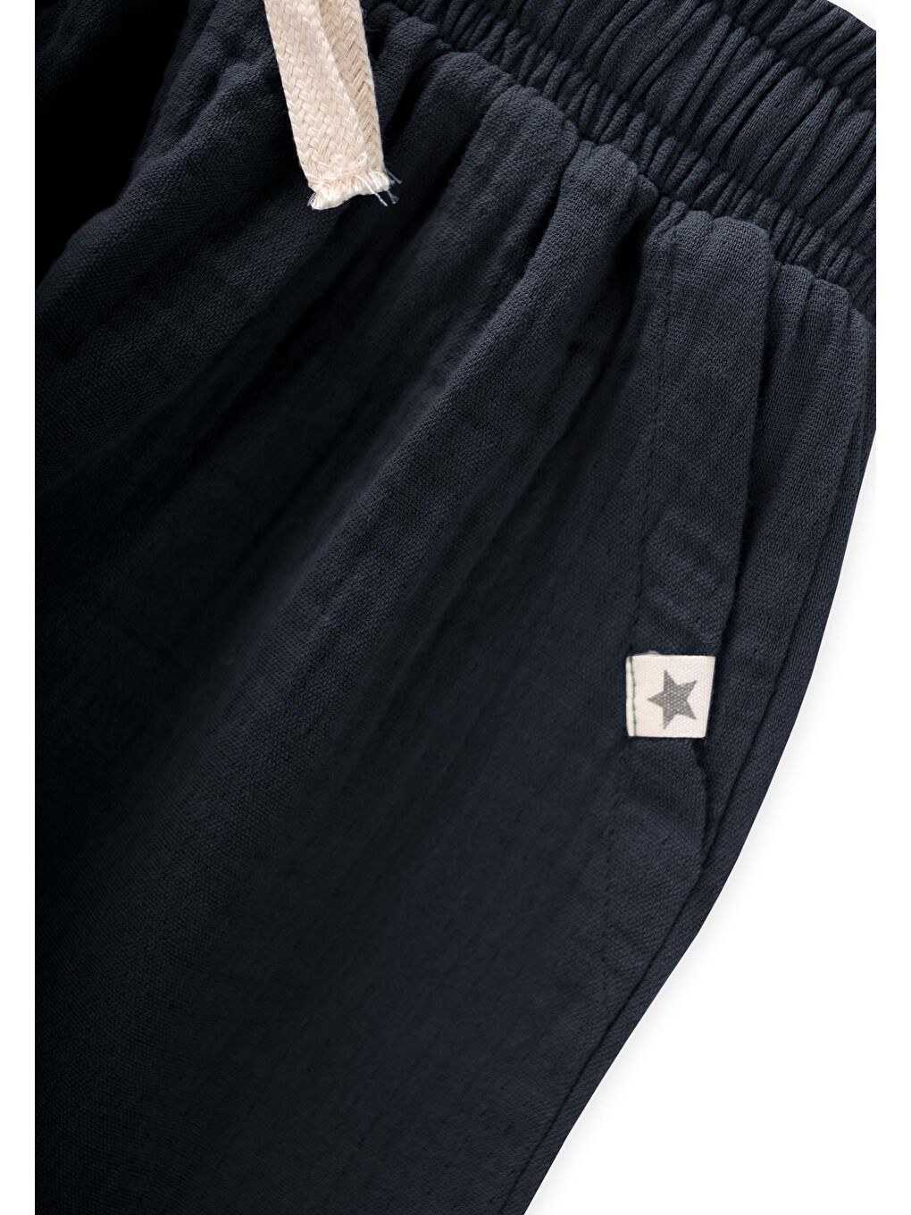 Siyah Erkek Çocuk Müslin Pantolon-2