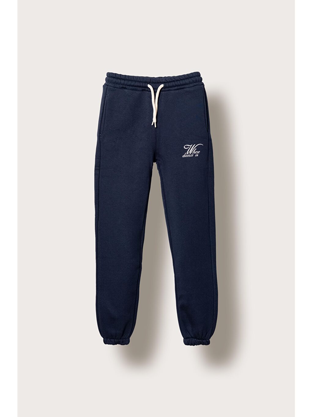 Lacivert 3 İp Where Dance İs Baskılı Kız Çocuk Eşofman Altı