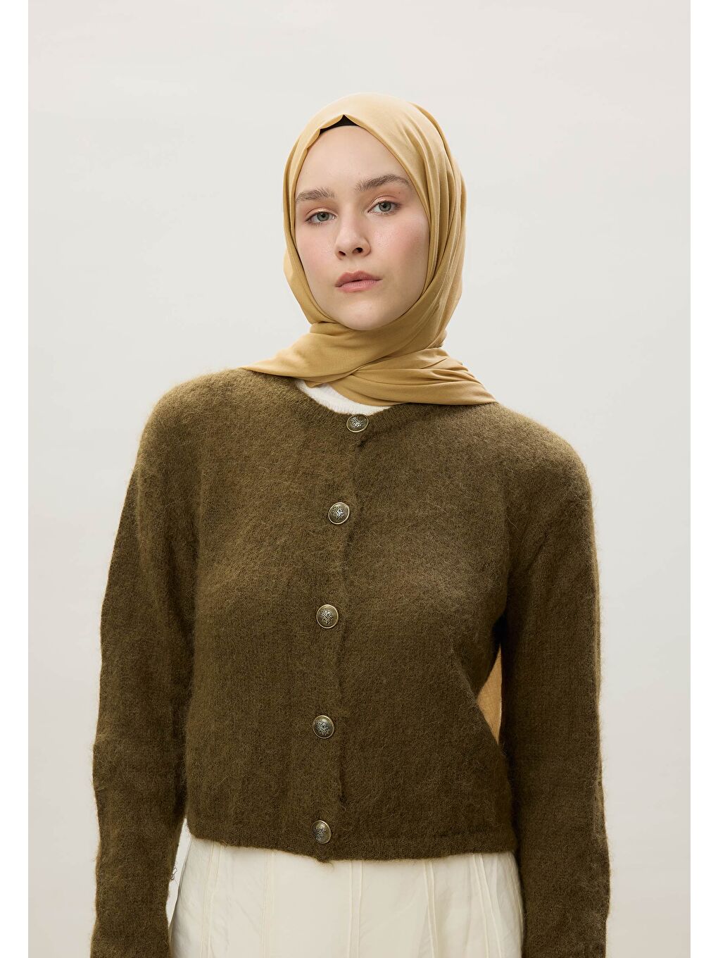 Sarı İnce Pamuk Vual Şal Sahra-3