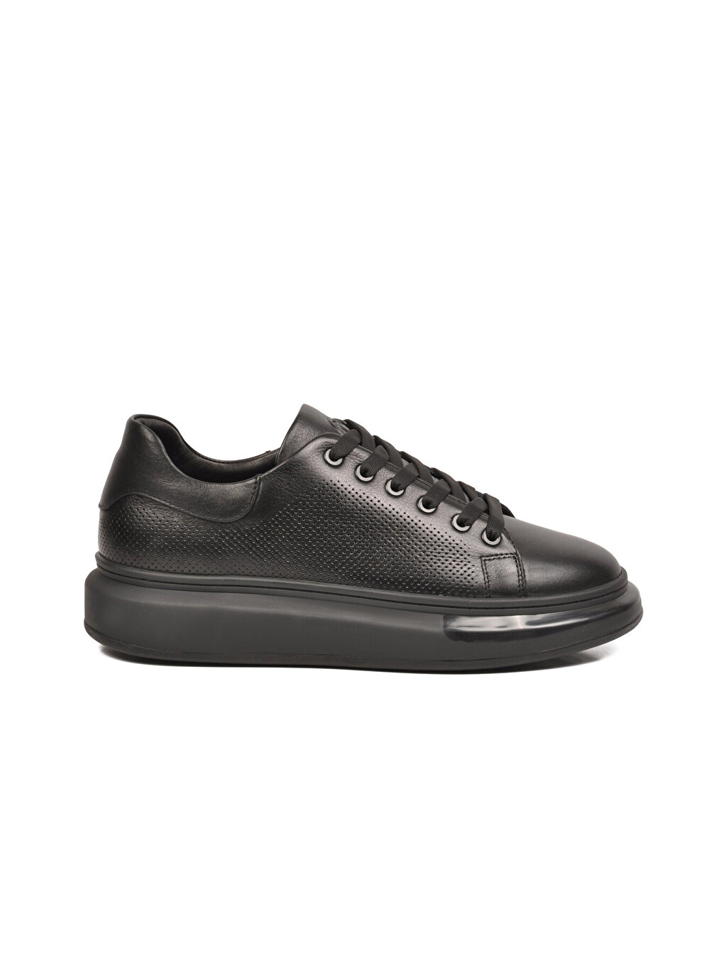 Siyah Memory Foam Hakiki Deri Erkek Spor Ayakkabı Premium Casual Sneaker 6601 M
