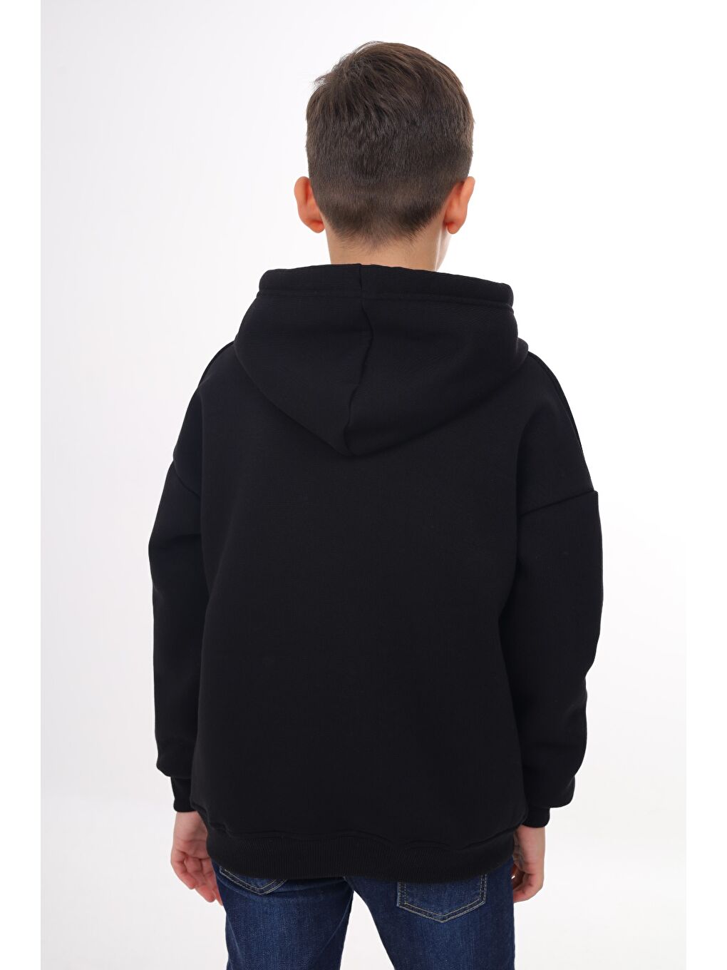 Siyah Erkek Çocuk Nakışlı Sweatshirt-3