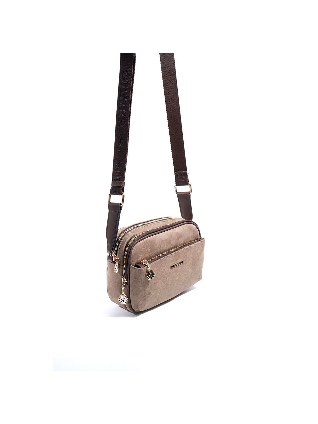 Bej Kadın SP1162-M12 SILVER POLO Çapraz Çanta Vizon-Kahve-1
