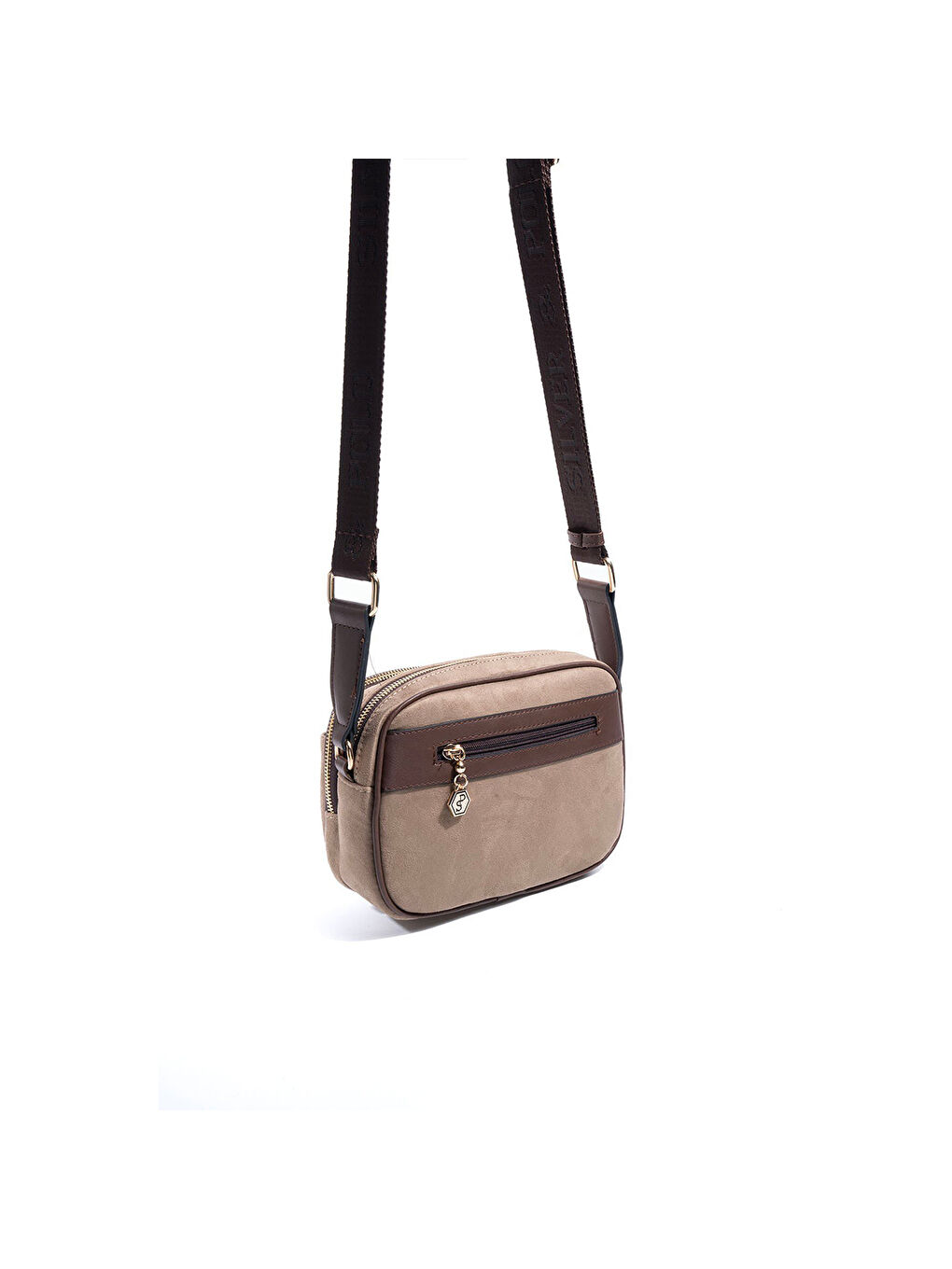 Bej Kadın SP1162-M12 SILVER POLO Çapraz Çanta Vizon-Kahve-3