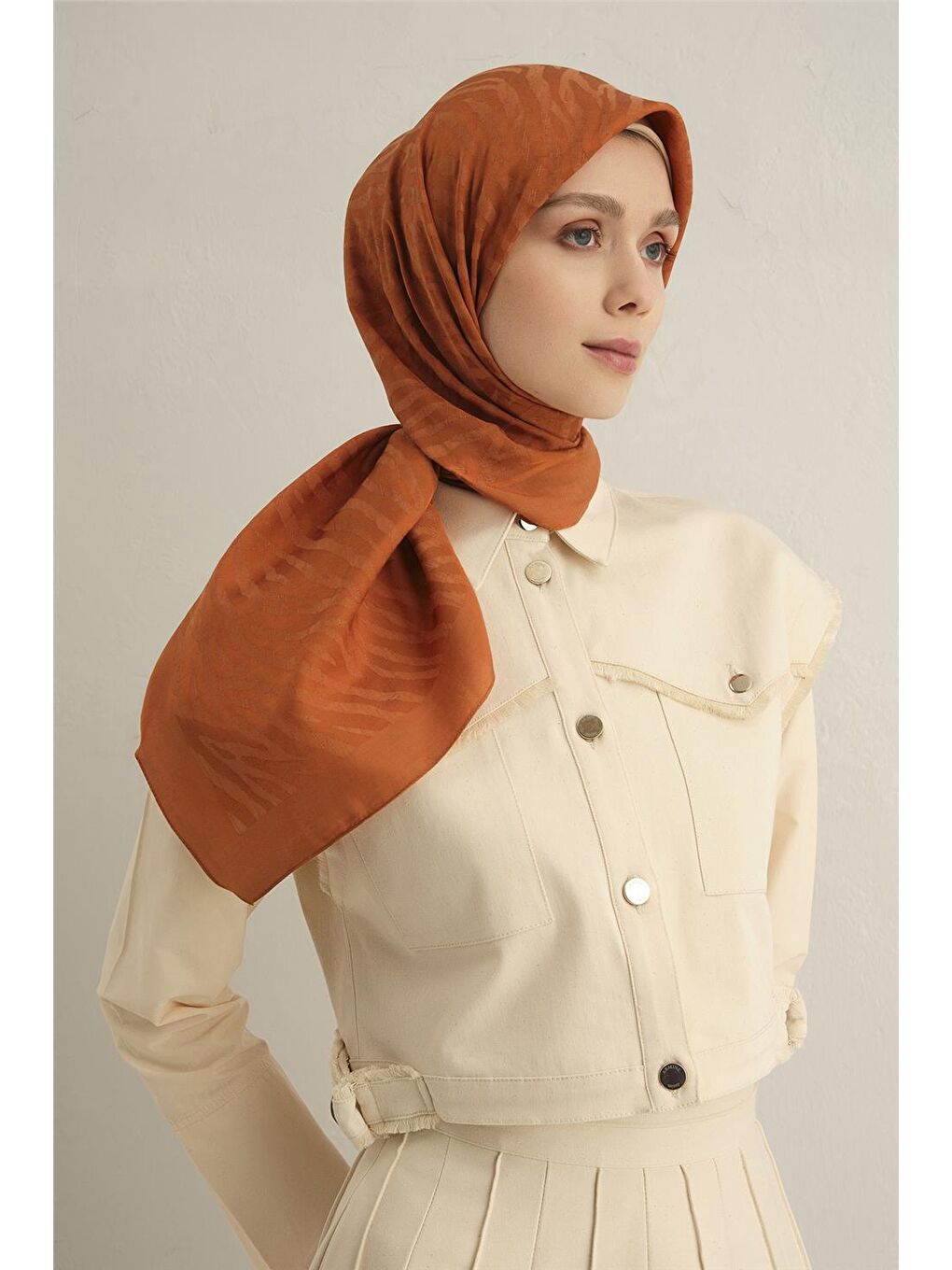 Turuncu Pamora Eşarp 1 43-1