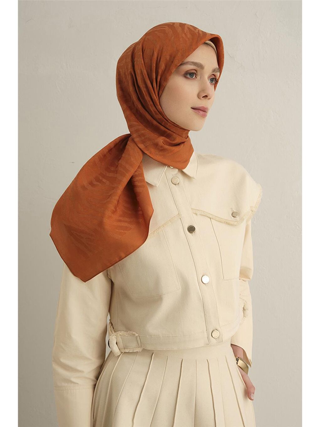 Turuncu Pamora Eşarp 1 43-2