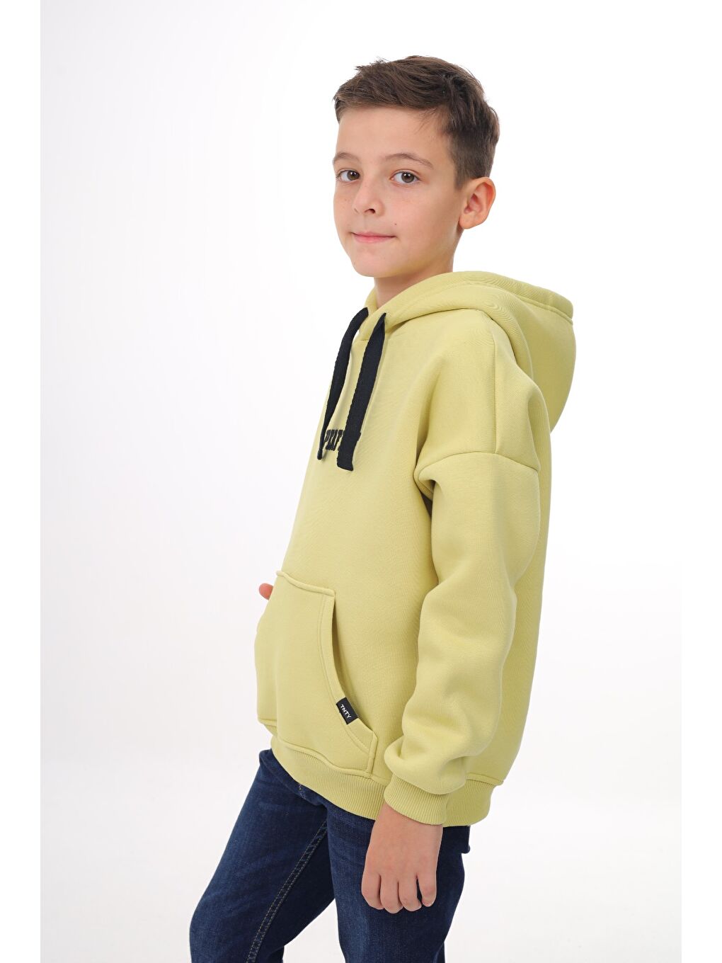 Yeşil Erkek Çocuk Nakışlı Sweatshirt-2