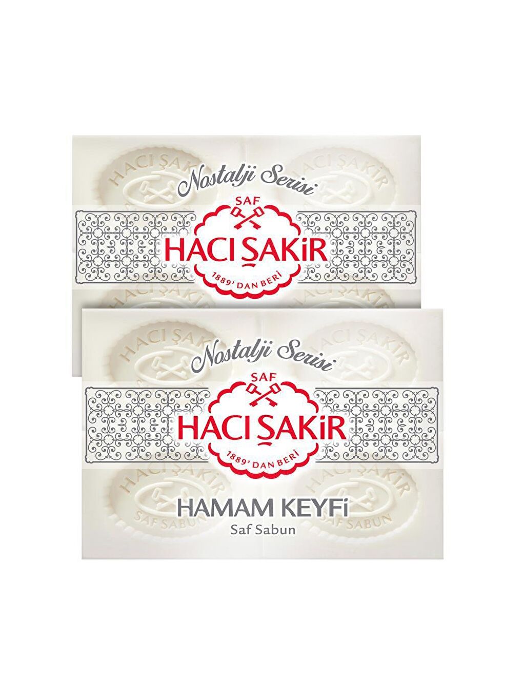 Hacı Şakir Beyaz Hamam Keyfi Saf Geleneksel Beyaz Sabun 4x200 gr x2 Adet - 1