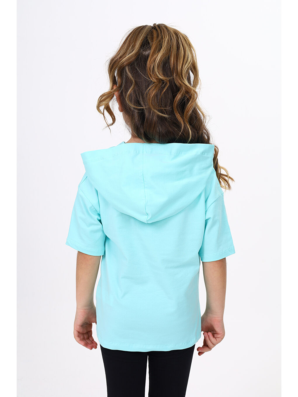 Yeşil Kız Çocuk Nakışlı Tişört-2