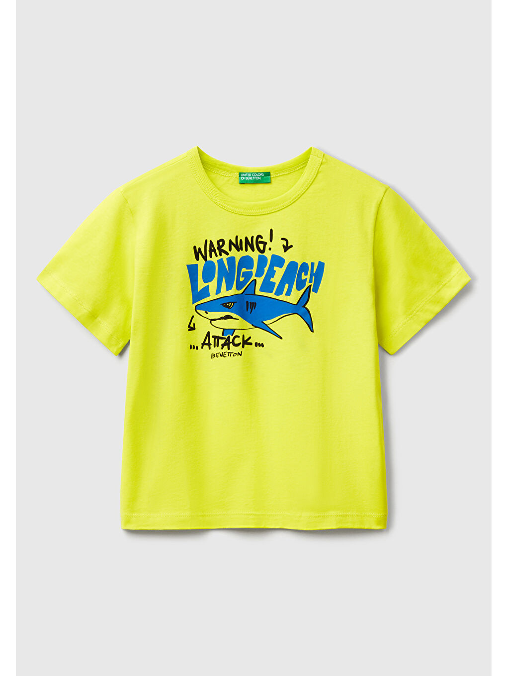 Erkek Çocuk Sarı Grafik Baskılı Kısa Kollu T-Shirt