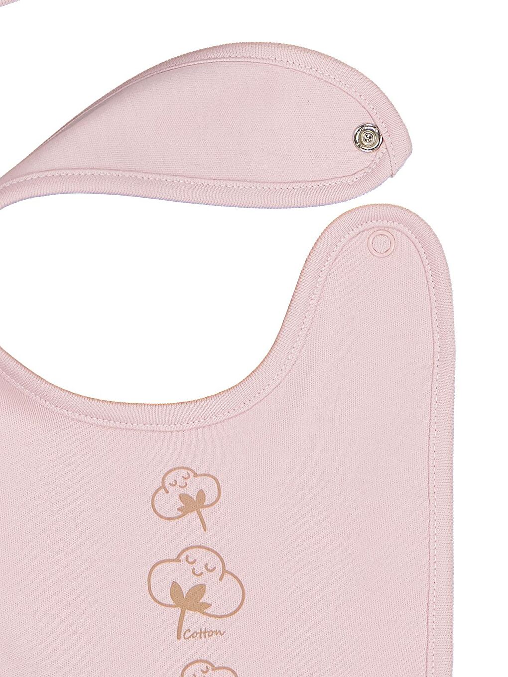 Baby Organik Pamuklu 2 Li Mama Önlüğü - Pembe Standart-1