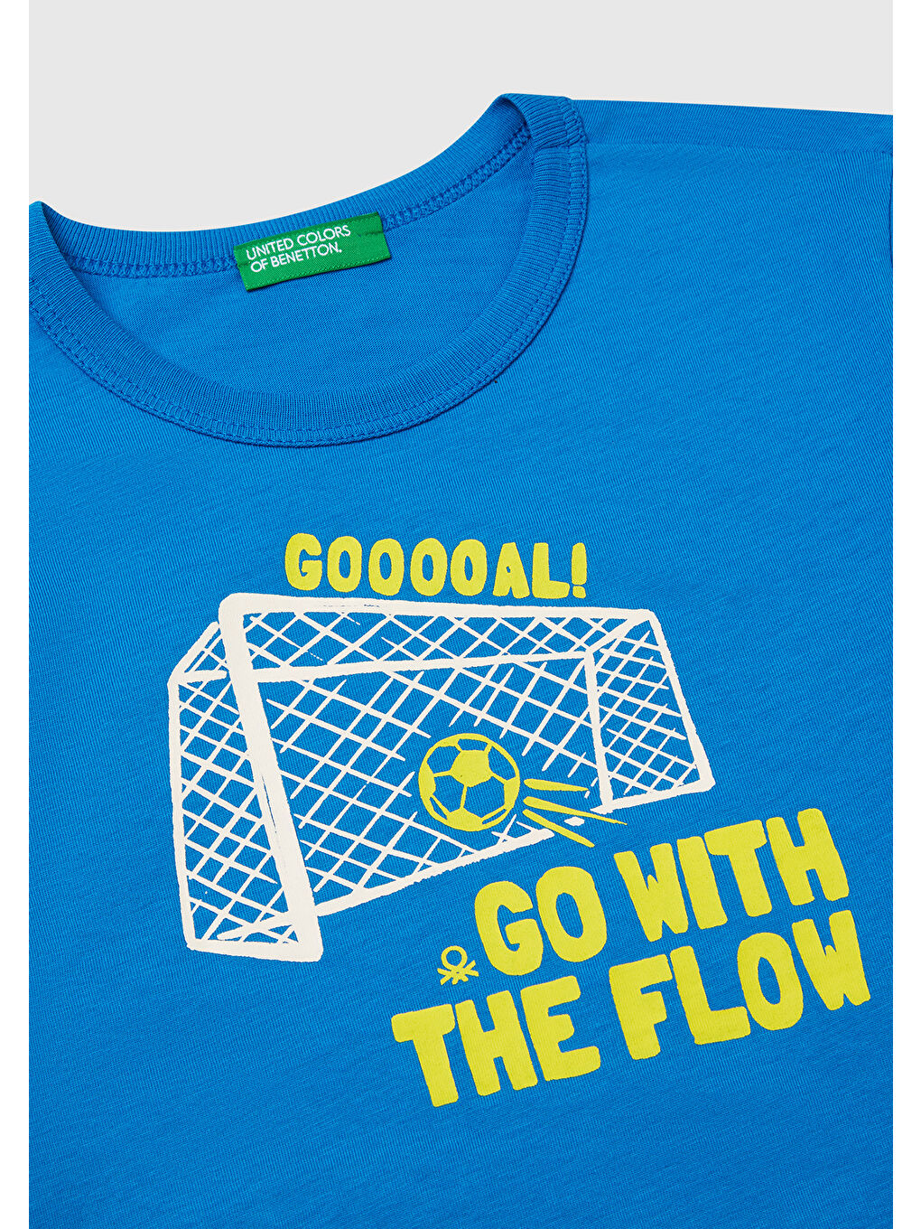 Erkek Çocuk Saks Mavi Grafik Baskılı Kısa Kollu T-Shirt-2