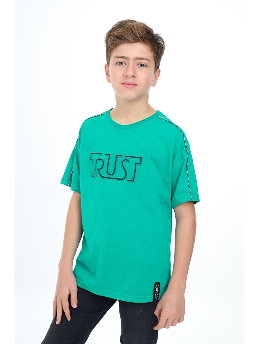 Yeşil Erkek Çocuk Baskılı Tişört