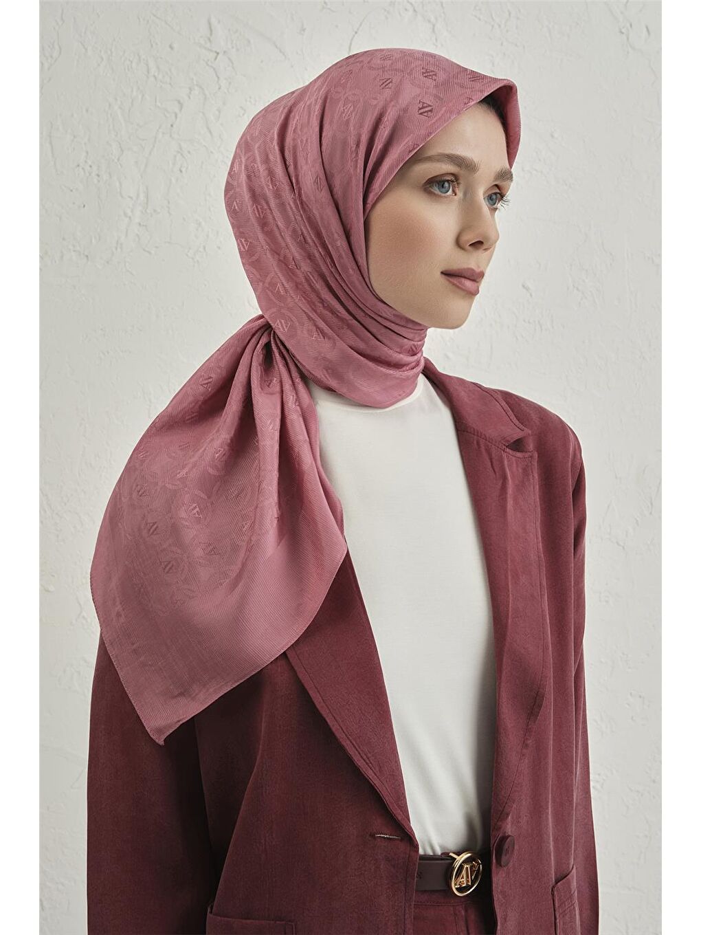 Pembe Floş Pamuk Eşarp 1 37-3