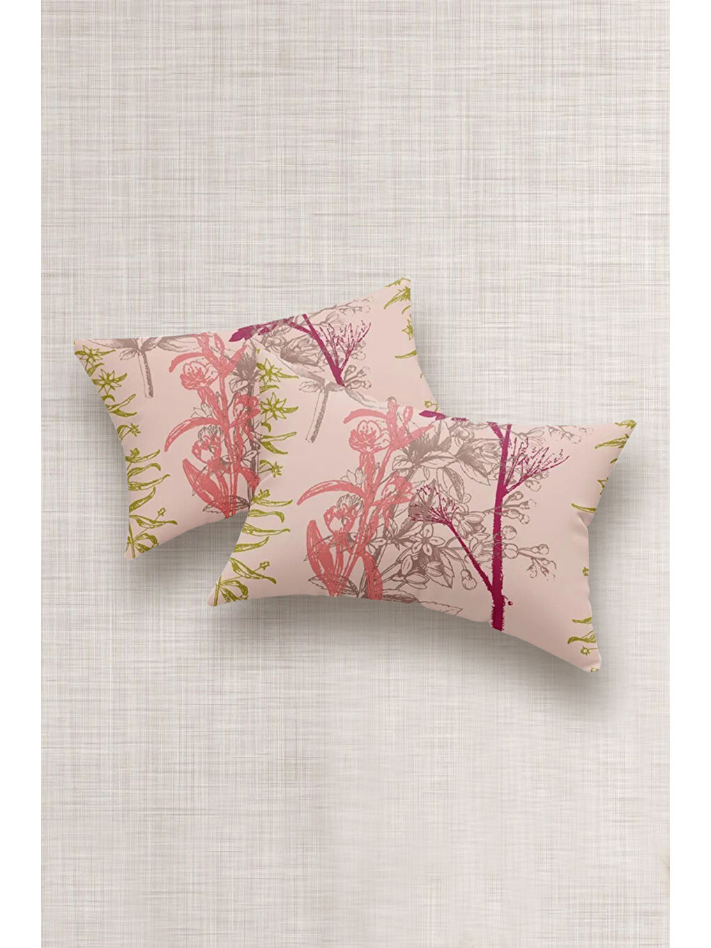 2li Yastık Kılıfı Urla Bej-1