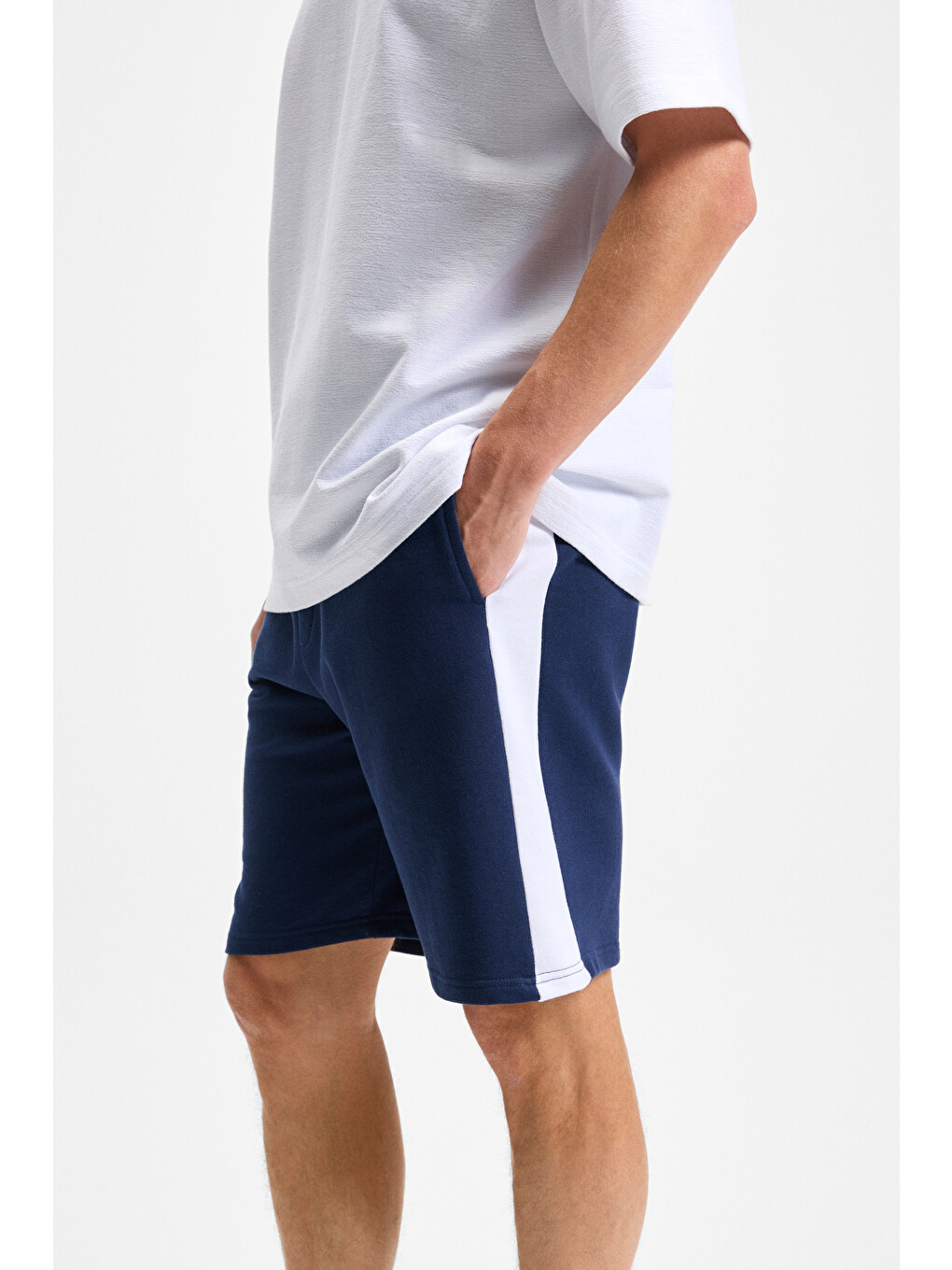 Lacivert KEPA Erkek Beli Lastikli Cepli Relaxed Fit LACİVERT Şort-2