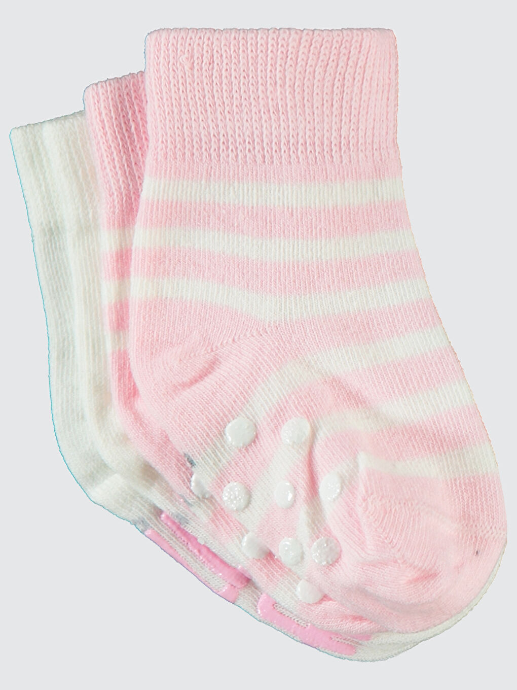 Baby Kız Bebek Kaydırmaz 2'li Çorap 6-18 Ay Pembe-2