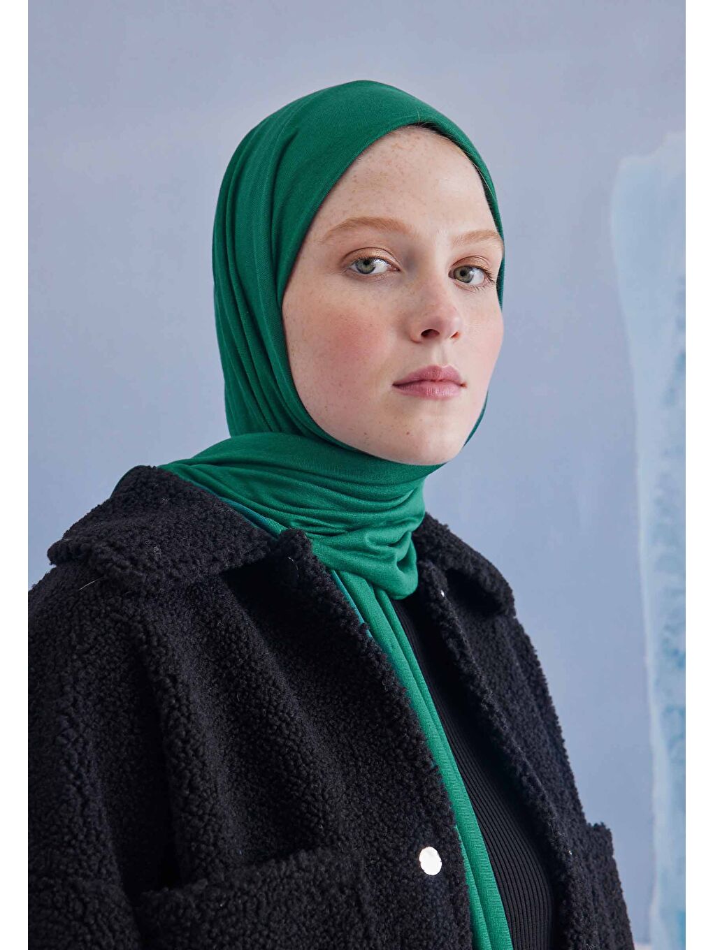 Bej Penye Şal Zümrüt-1