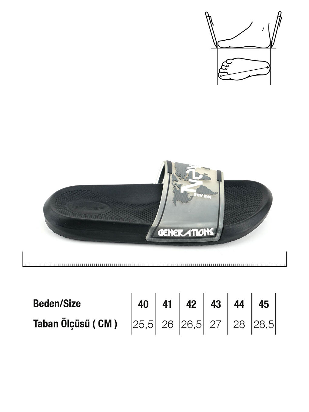 Siyah Erkek Yazlık PU Islak Zemine Uygun Ev Banyo Bahçe Havuz Terlik-1