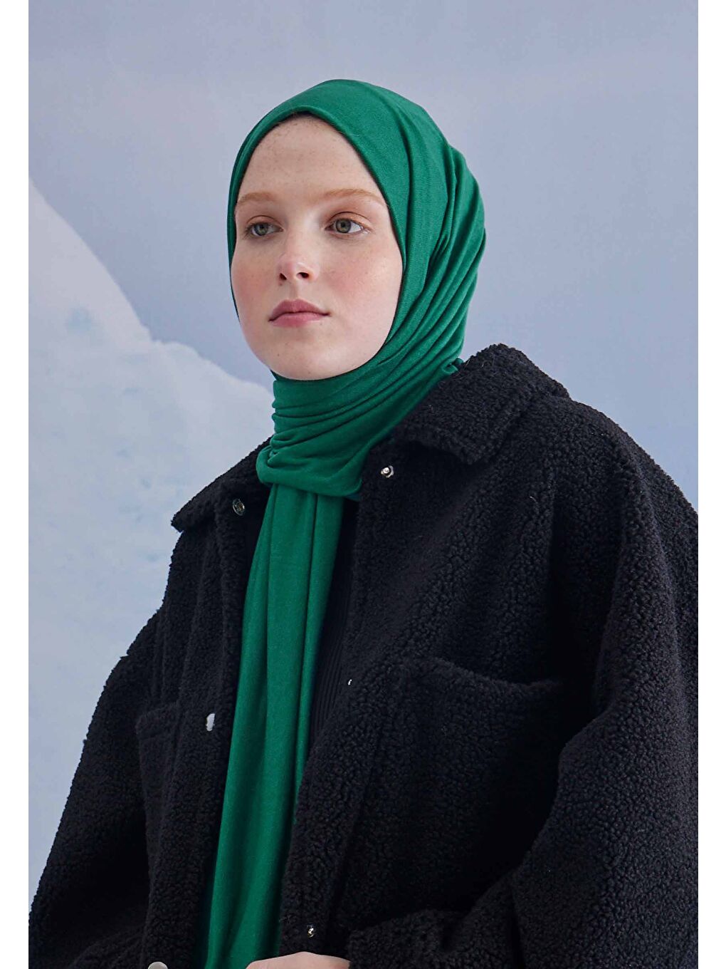 Bej Penye Şal Zümrüt-2