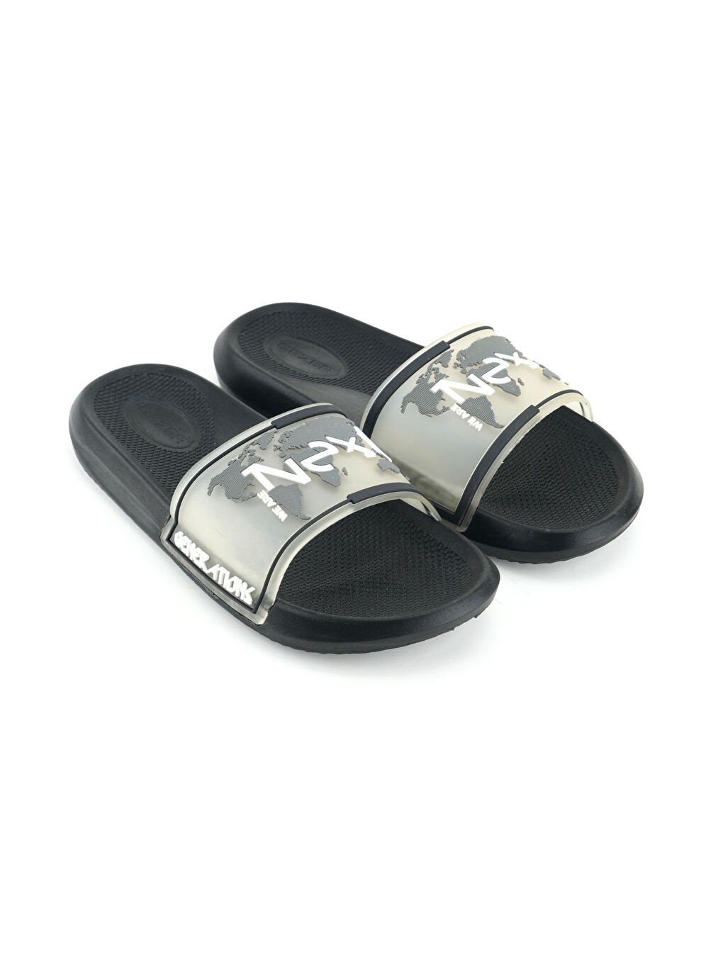 Siyah Erkek Yazlık PU Islak Zemine Uygun Ev Banyo Bahçe Havuz Terlik-2