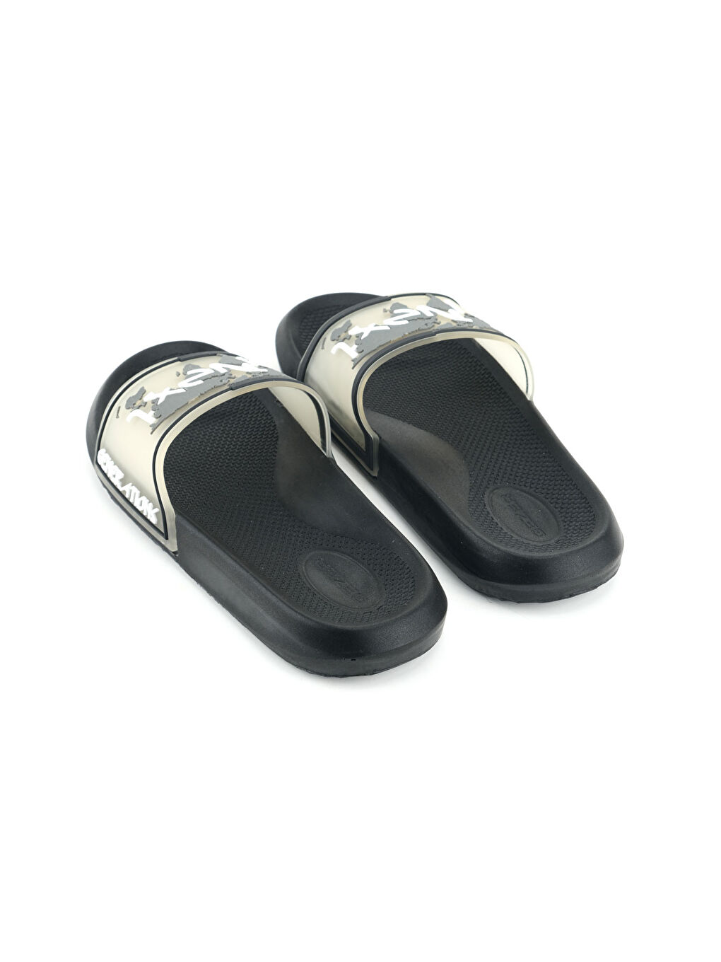 Siyah Erkek Yazlık PU Islak Zemine Uygun Ev Banyo Bahçe Havuz Terlik-3